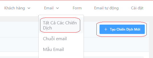 Tạo chiến dịch Email Marketing